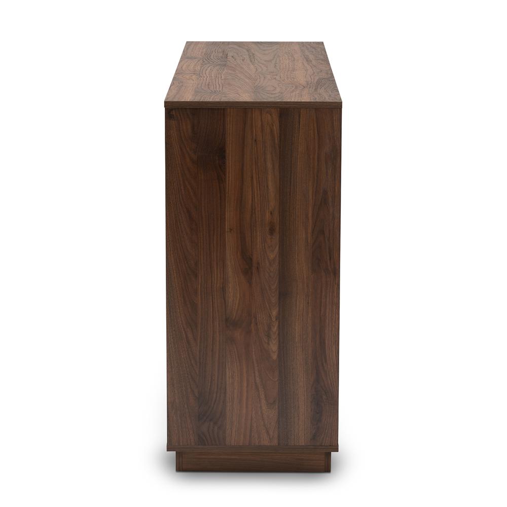 Mette Mid-Century Modern White and Walnut Finished 6-Drawer Wood Dresser. Picture 12