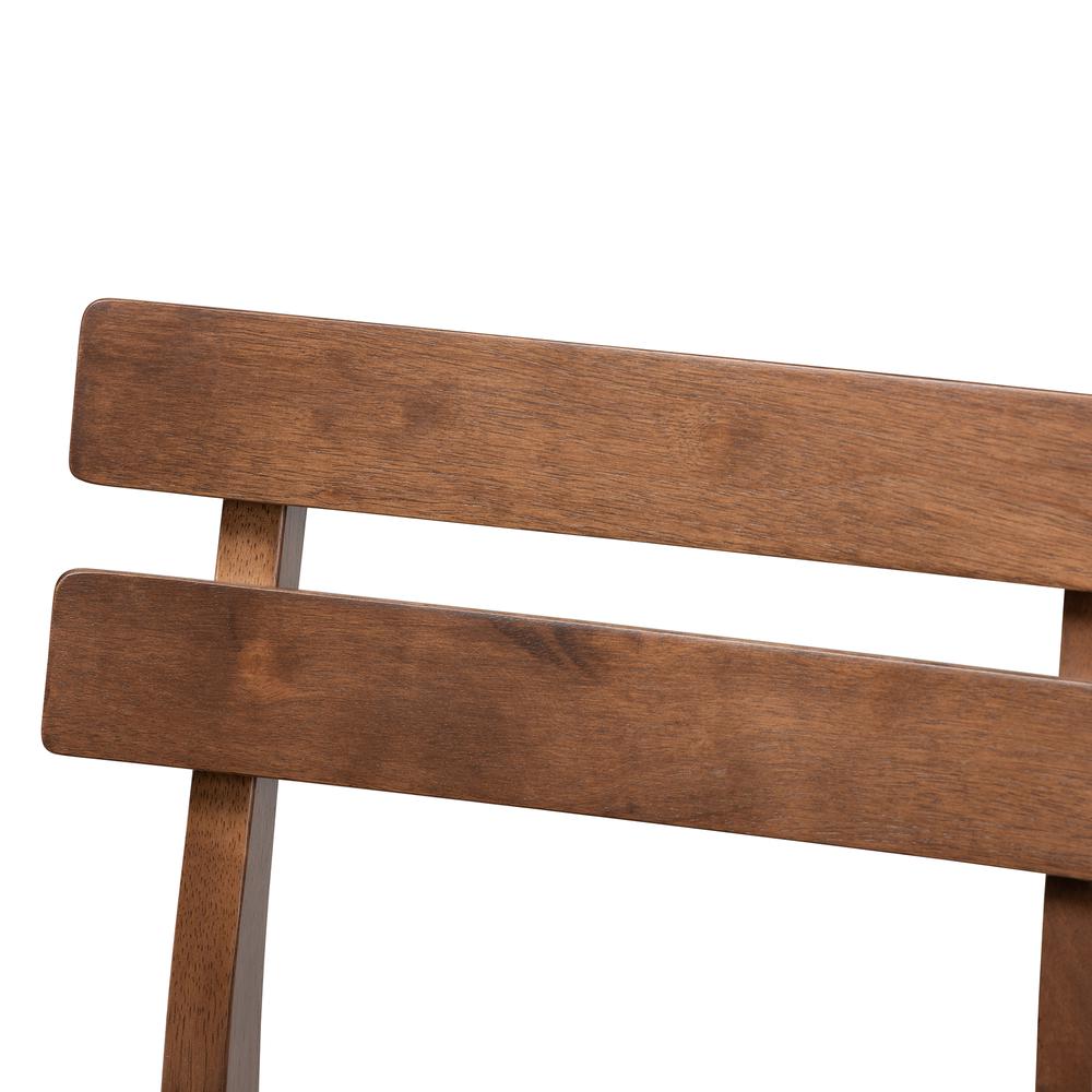 Light Grey Fabric Upholstered Walnut Finished 2-Piece Wood Counter Stool Set. Picture 13