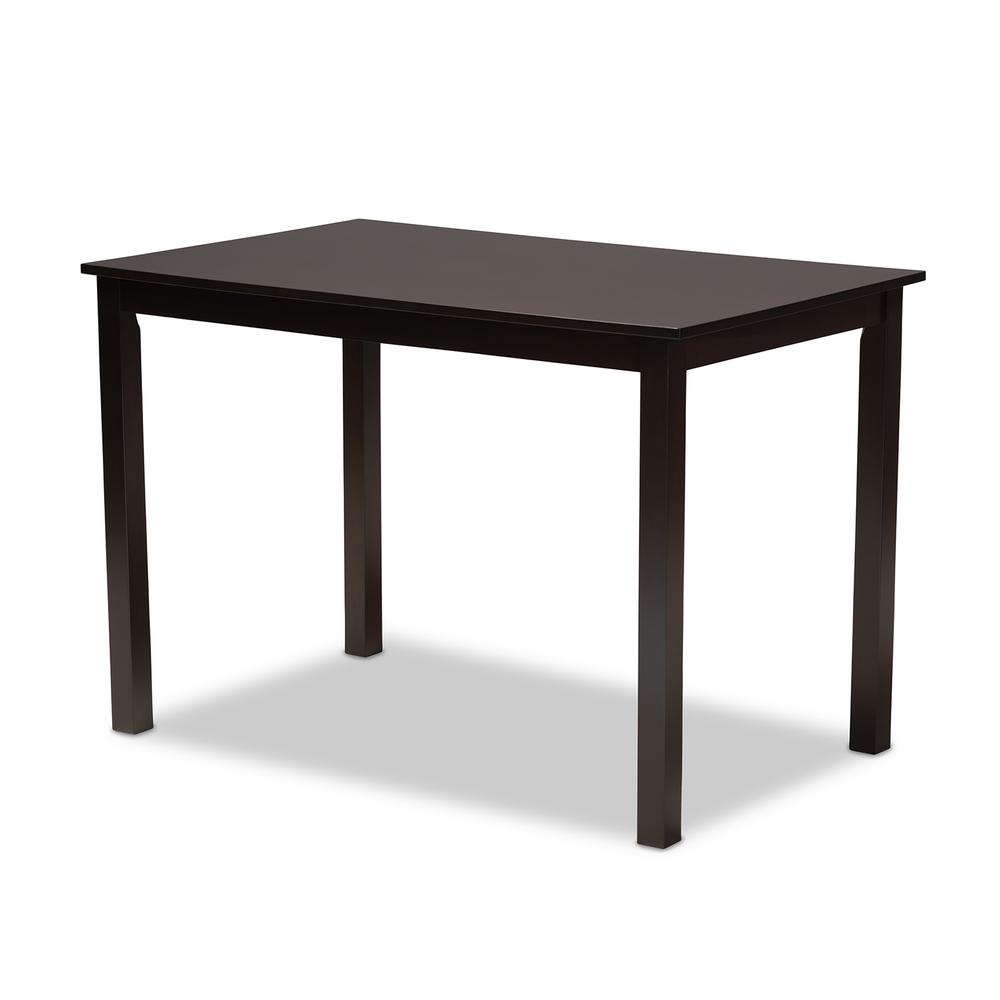 Grey Fabric Upholstered Espresso Brown Finished 5-Piece Wood Dining Set. Picture 9
