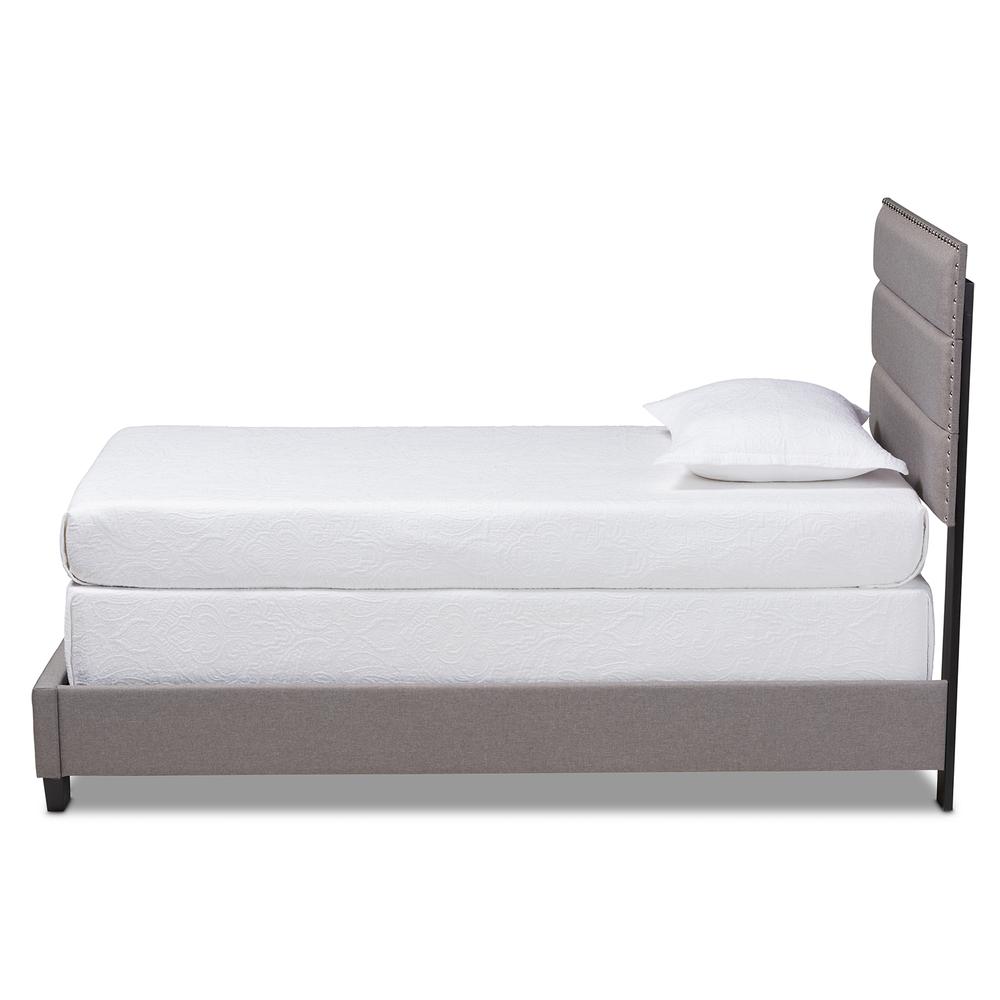 Baxton Studio Ansa Modern and Contemporary Grey Fabric Upholstered Twin Size Bed. Picture 14