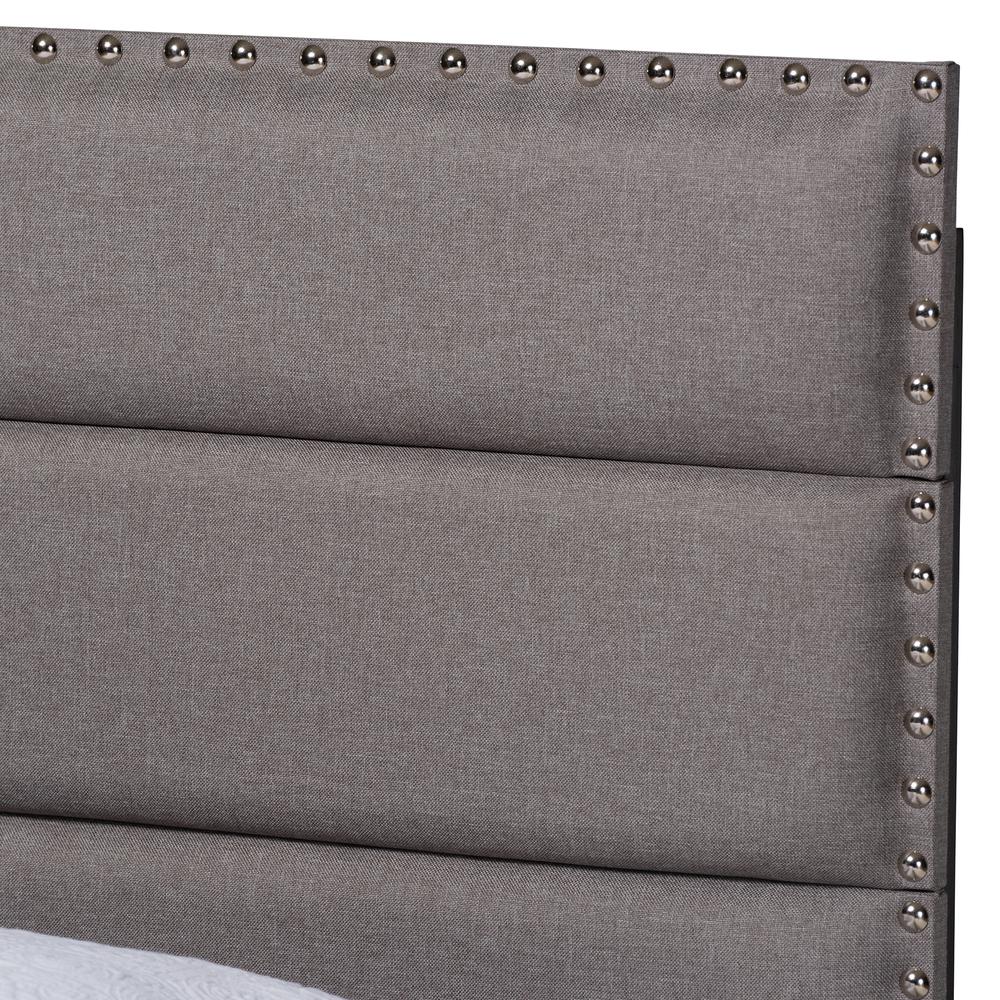 Baxton Studio Ansa Modern and Contemporary Grey Fabric Upholstered Twin Size Bed. Picture 16