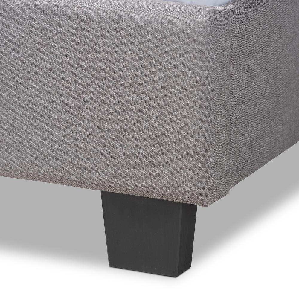 Baxton Studio Ansa Modern and Contemporary Grey Fabric Upholstered Twin Size Bed. Picture 17