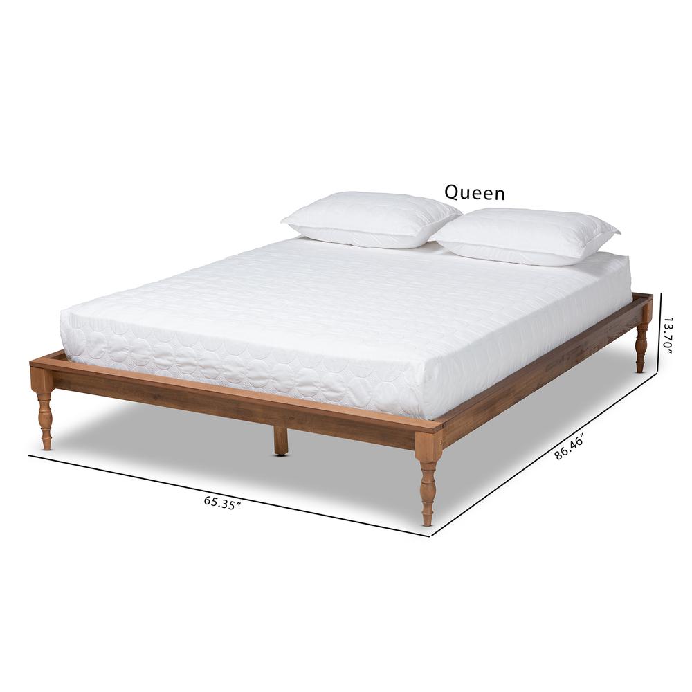 Baxton Studio Romy Vintage French Inspired Ash Wanut Finished Full Size Wood Bed Frame. Picture 19