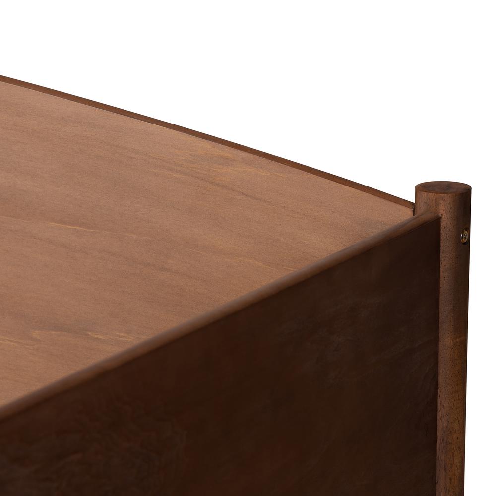 Veles Mid-Century Modern Ash Wanut Finished Wood Daybed with Trundle. Picture 17