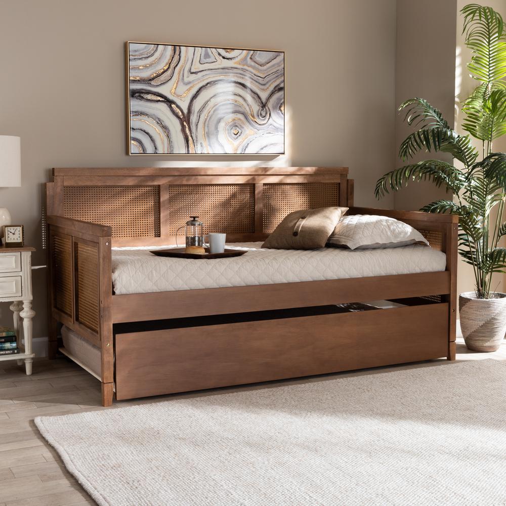 Synthetic Rattan Daybed with Trundle. Picture 19