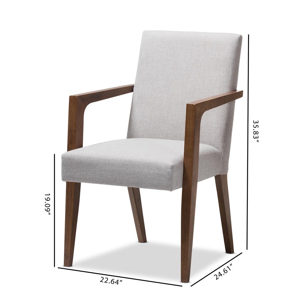 Greyish Beige Upholstered Wooden 2-Piece Lounge Chair Set. Picture 12