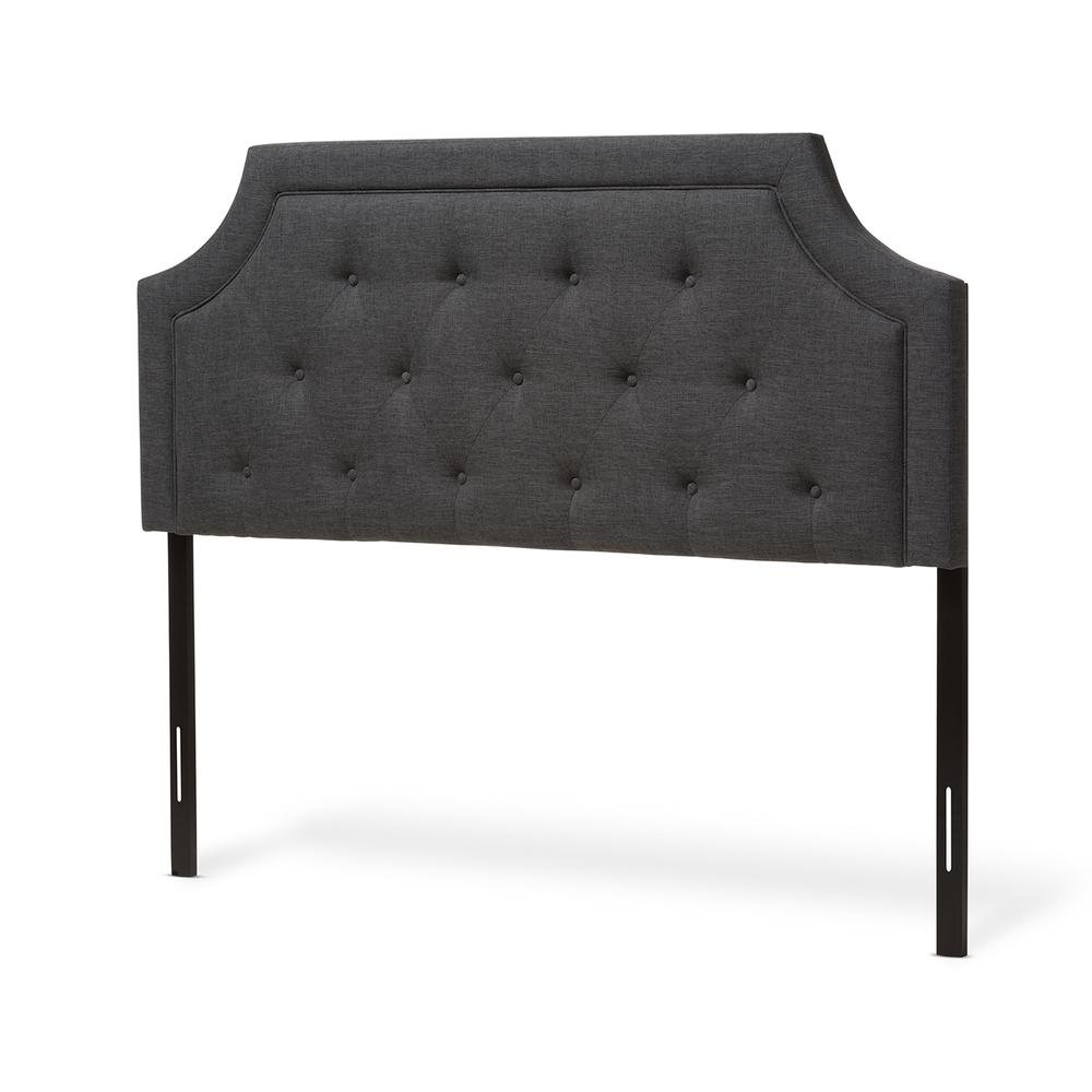 Baxton Studio Mars Modern and Contemporary Dark Grey Fabric Full Size Headboard. Picture 7