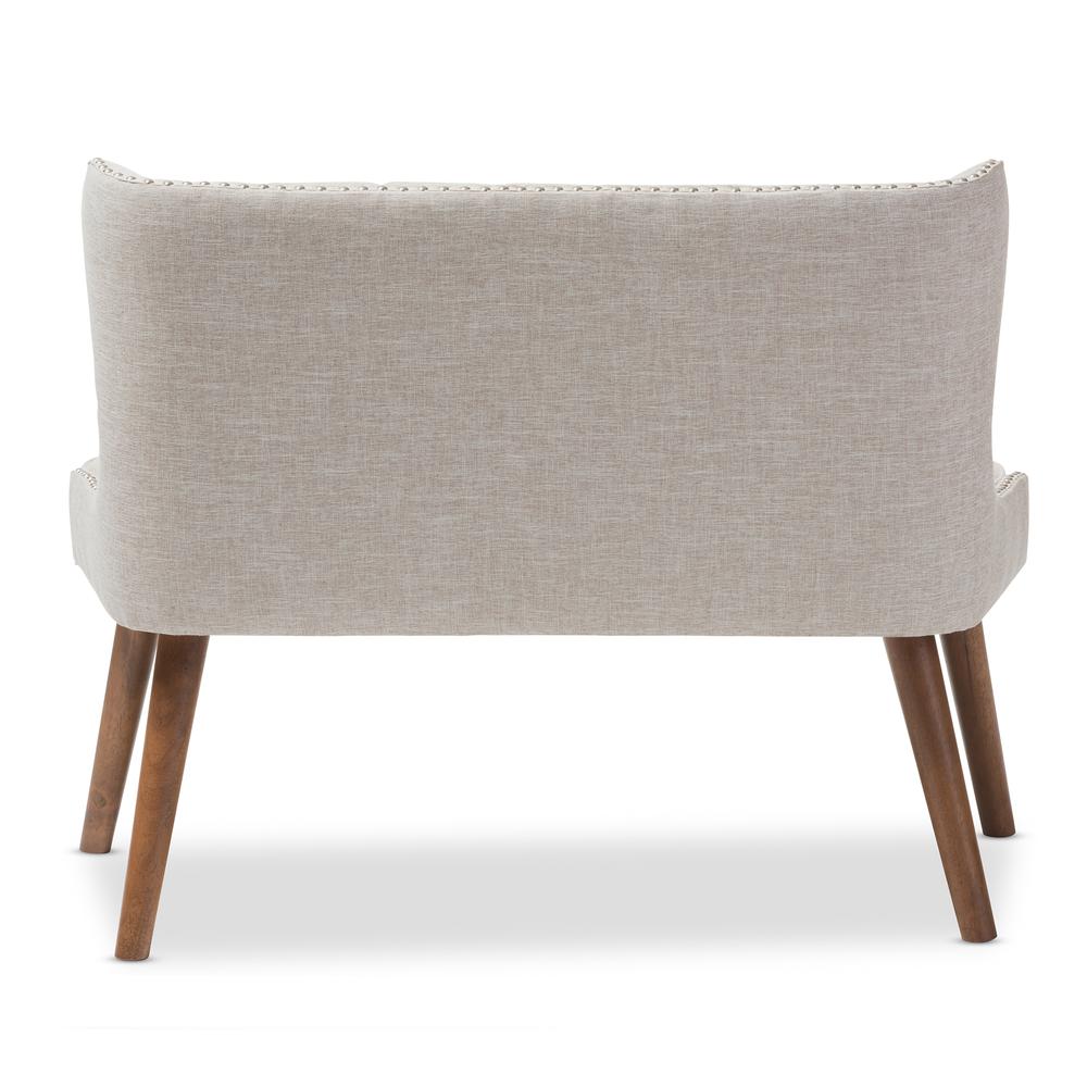 Fabric Upholstered Button-Tufting with Nail Heads Trim 2-Seater Loveseat Settee. Picture 11