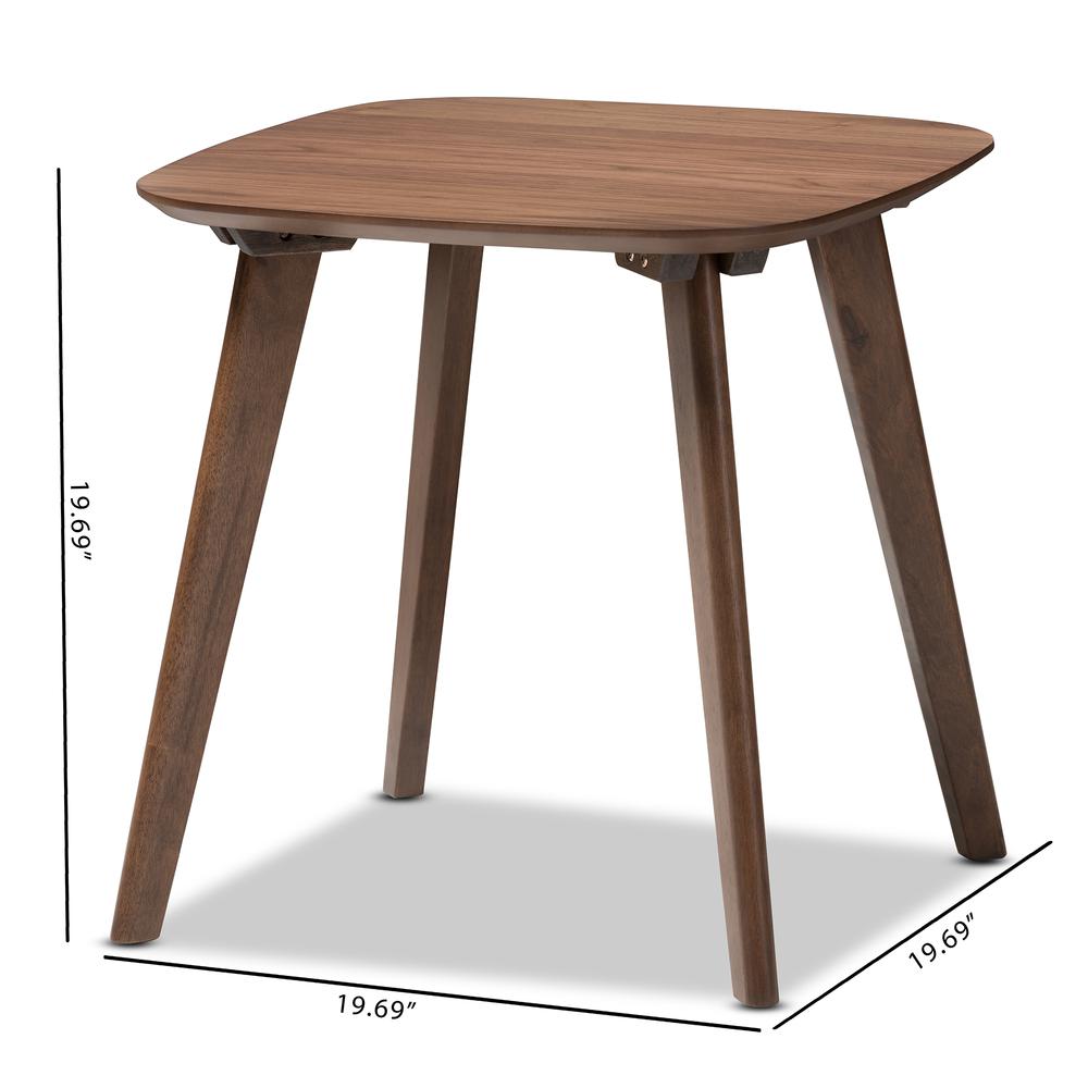 Baxton Studio Dahlia Mid-Century Modern Walnut Wood End Table. Picture 14