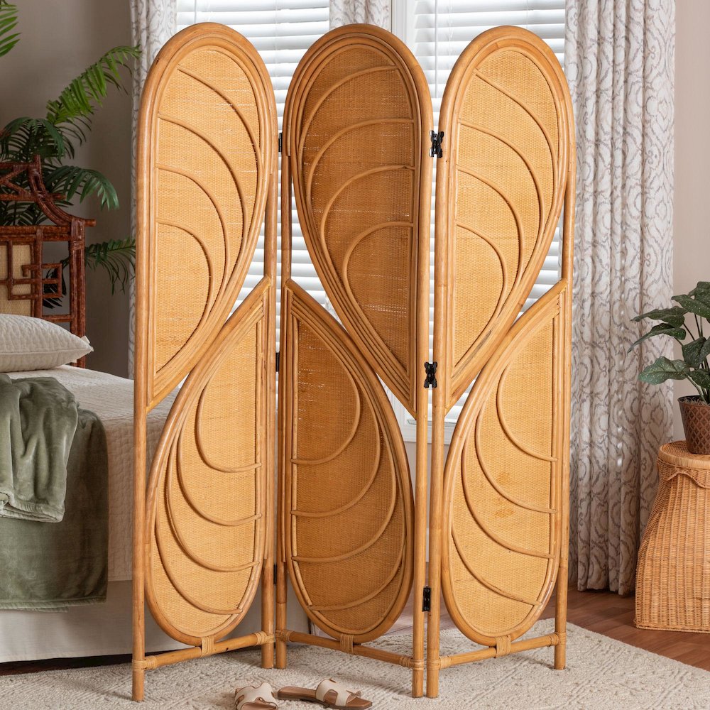 Kiyoko Natural Rattan Room Divider. Picture 7