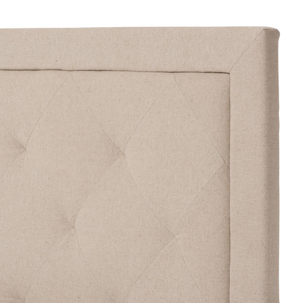 Paris Modern and Contemporary Beige Linen Upholstered Twin Size Tufting Bed. Picture 8