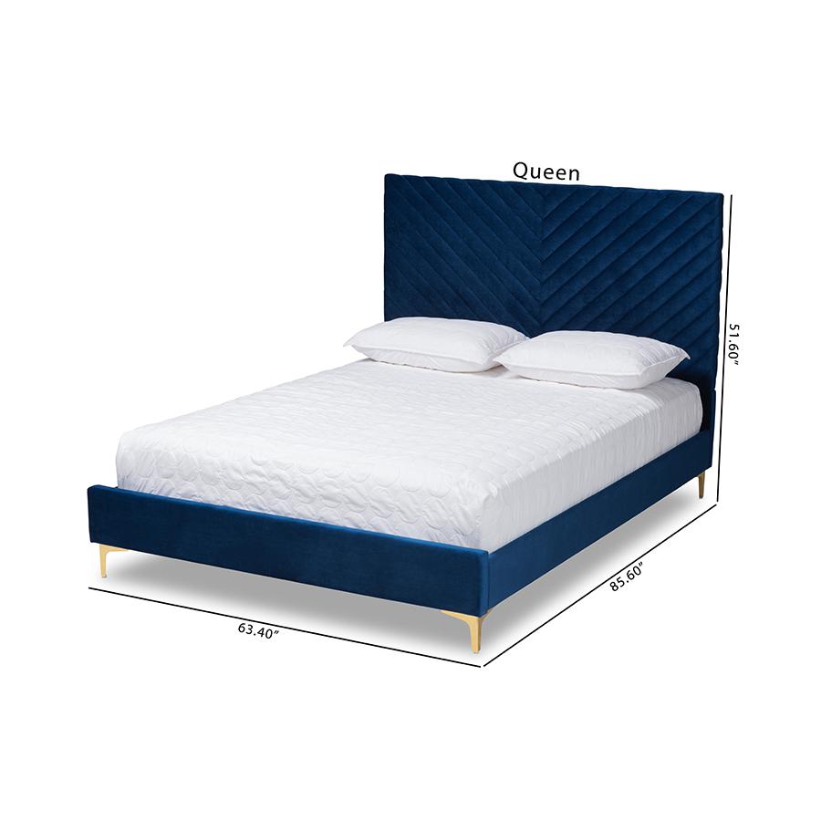 Gold Metal King Size Platform Bed. Picture 10