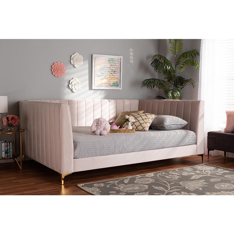 Gold Finished Full Size Daybed. Picture 17