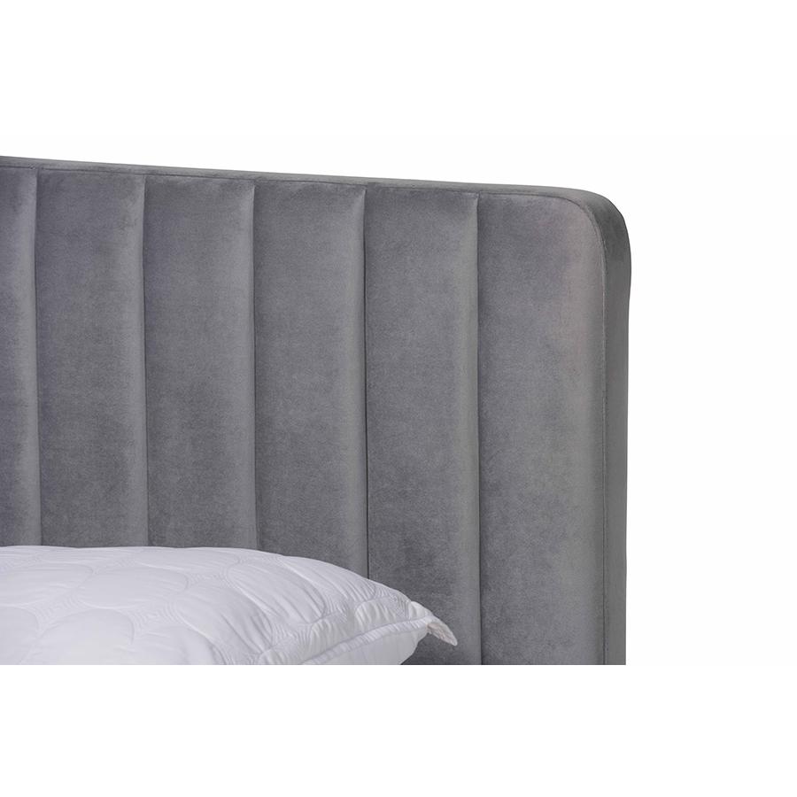 Gold Finished King Size Platform Bed. Picture 4