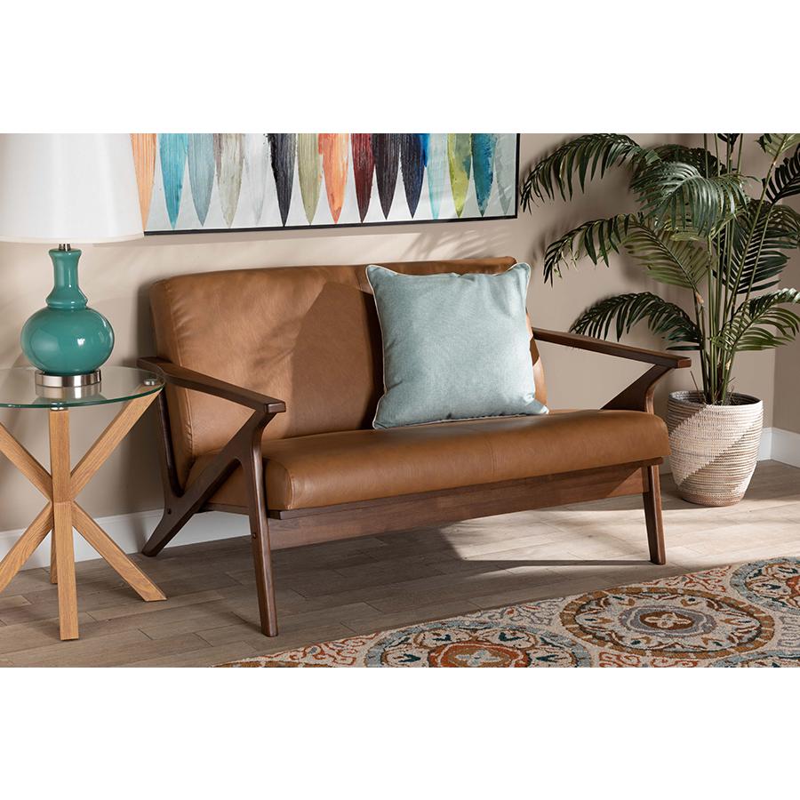 Leather Effect Loveseat. Picture 19