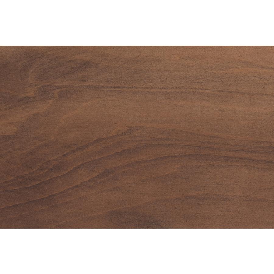Tallis Classic and Traditional Walnut Brown Finished Wood Queen Size Bed Frame. Picture 5