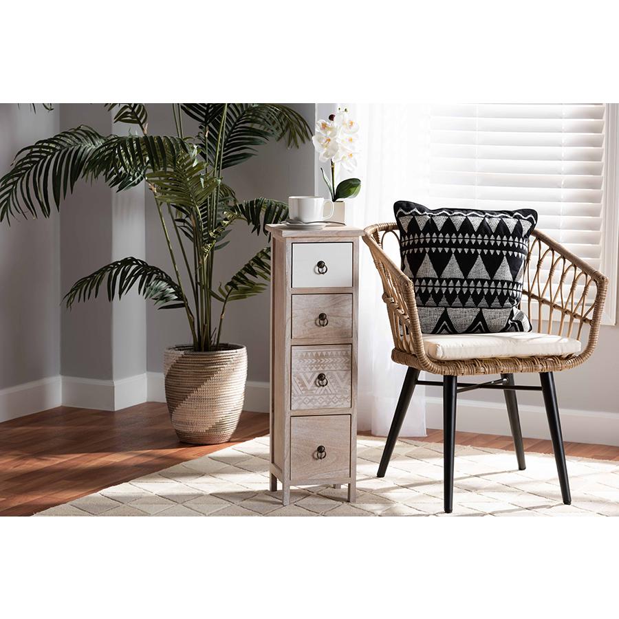 Seanna Modern and Contemporary Multi-Colored Wood 4-Drawer Storage Unit. Picture 21