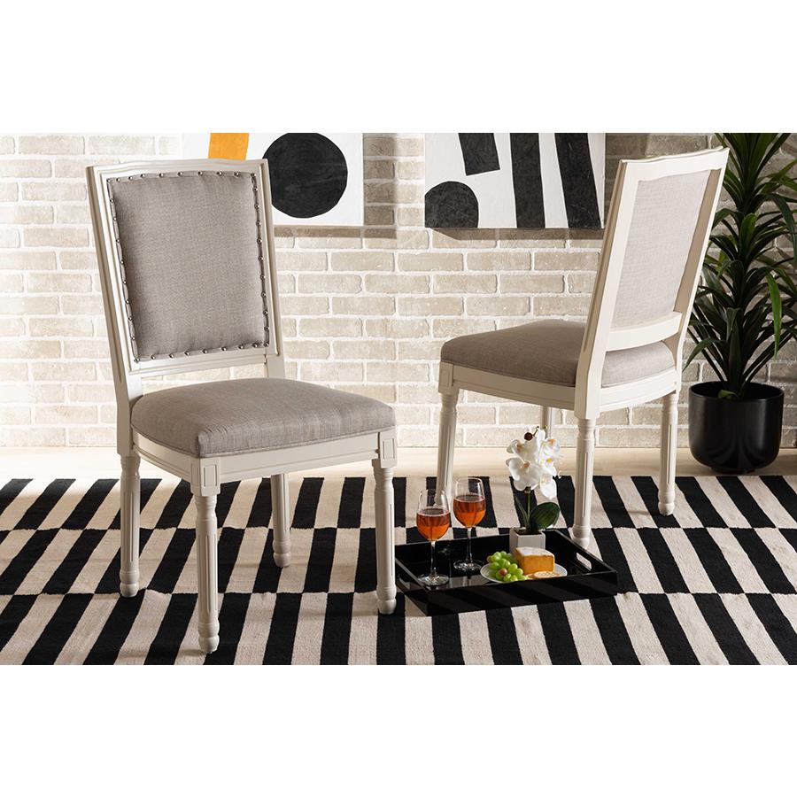 White Finished Wood 2-Piece Dining Chair Set. Picture 19