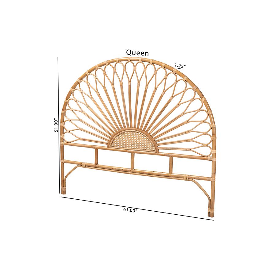 Bohemian Natural Rattan Queen Size Standalone Headboard. Picture 8