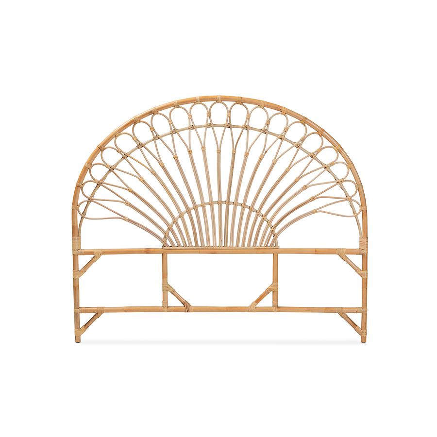 Bohemian Natural Brown Rattan King Size Standalone Headboard. Picture 2