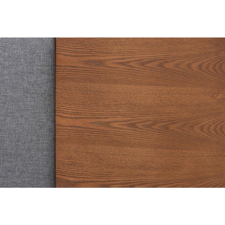 Walnut Finished Wood King Size Platform Storage Bed with Built-In Nightstands. Picture 9