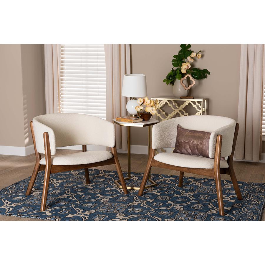 Walnut Brown Finished Wood 2-Piece Living Room Accent Chair Set. Picture 19