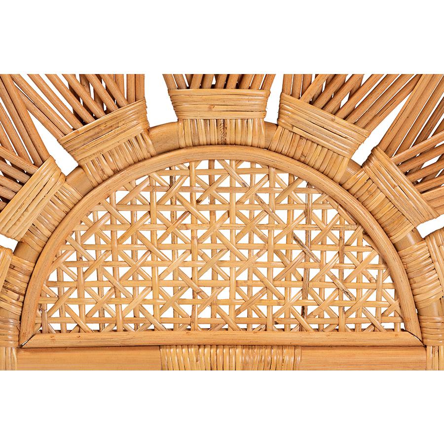 Jasmine Modern Bohemian Natural Rattan Queen Size Standalone Headboard. Picture 3
