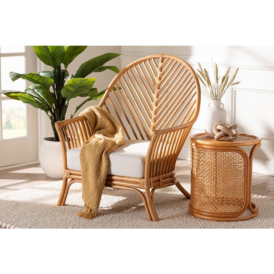Lisabon Bohemian Light Honey Rattan Arm Chair. Picture 21