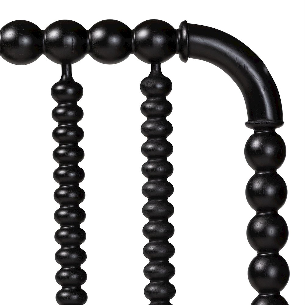 Finley Turned Bobbin Headboard - Spindle Design, Farmhouse, King, Black. Picture 3