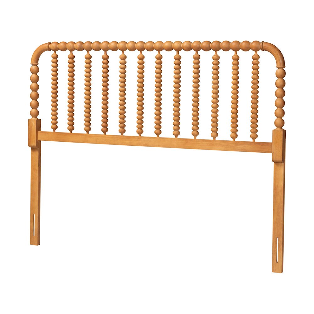 Finley Turned Bobbin Headboard - Spindle Design, Farmhouse, King, Oak Brown. Picture 1