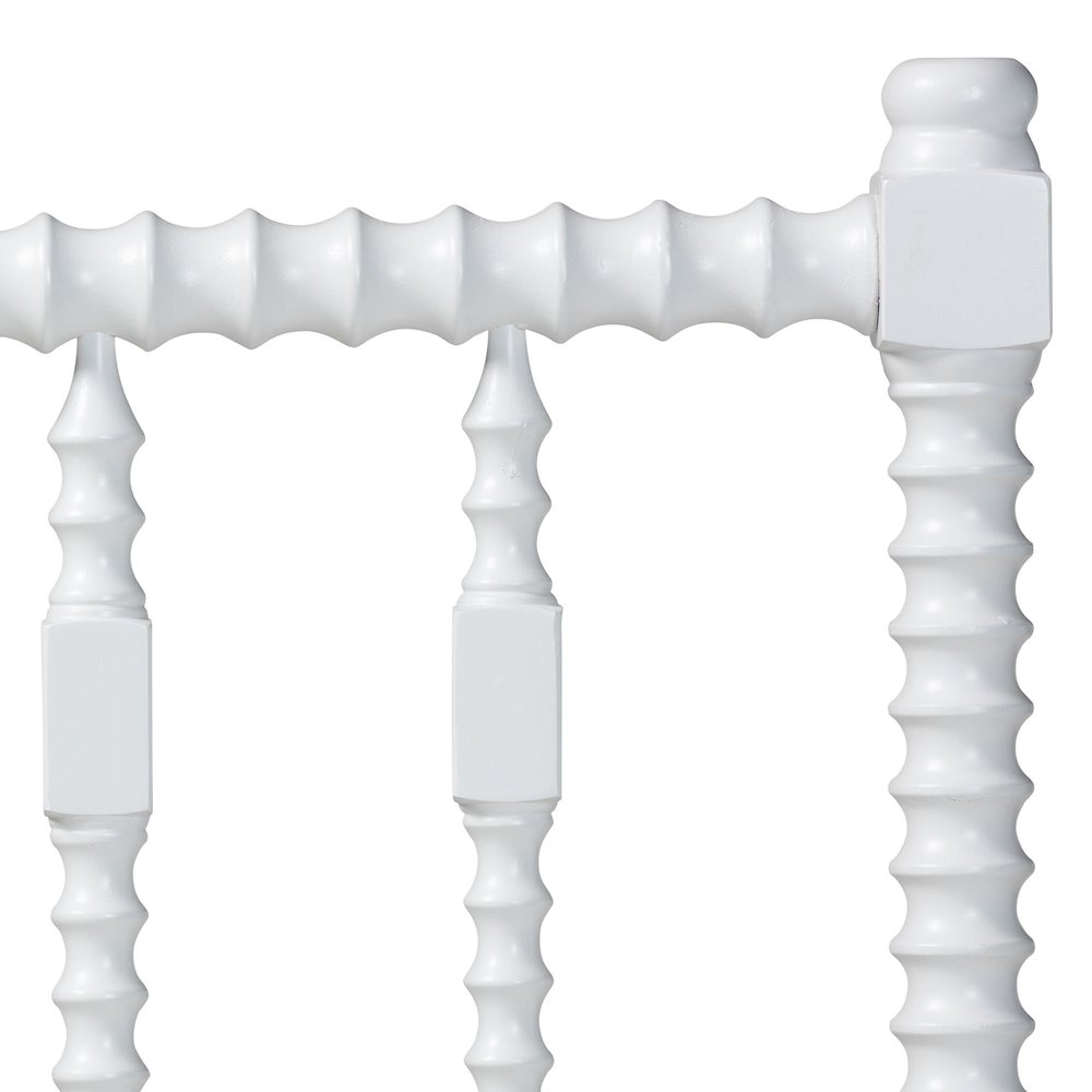Juliette Turned Spindle Headboard - Spoke Design, Farmhouse, King, White. Picture 3