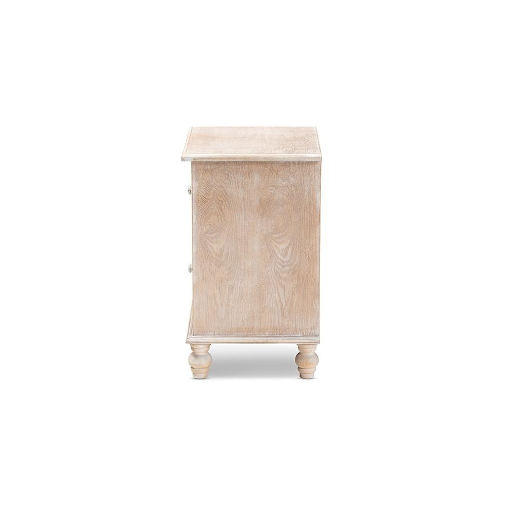 Mirror 2-Drawer Quatrefoil End Table. Picture 4