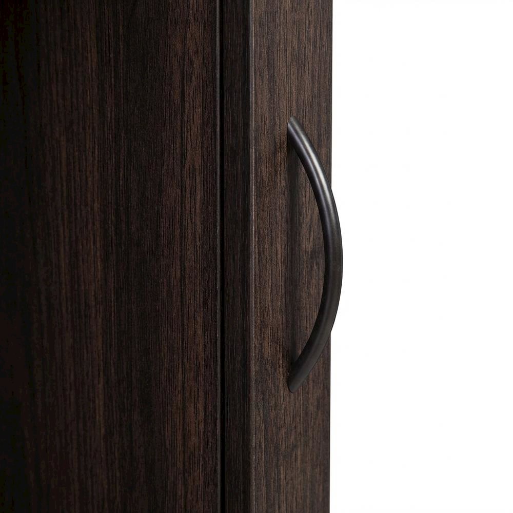 Dark Brown Sideboard Storage Cabinet With Glass Doors For Contemporary Living. Picture 5