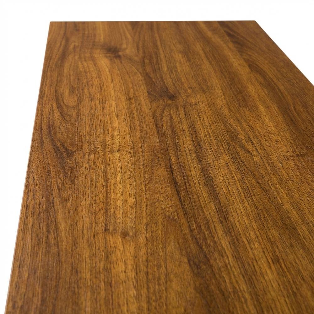 Wooden TV Stand with Open Shelves in Warm Walnut Finish for Modern Living Room. Picture 5