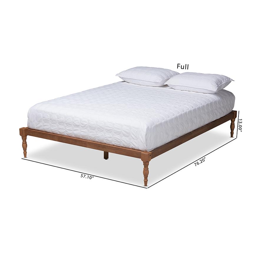 Baxton Studio Iseline Modern and Contemporary Walnut Brown Finished Wood King Size Platform Bed Frame. Picture 7