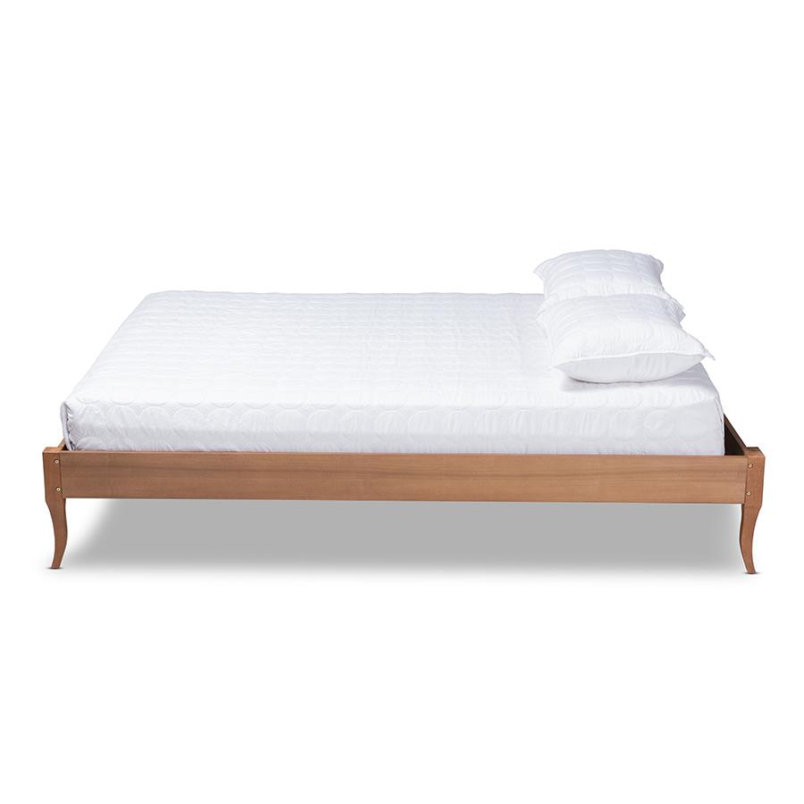 Baxton Studio Marieke Vintage French Inspired Ash Wanut Finished Queen Size Wood Bed Frame. Picture 3