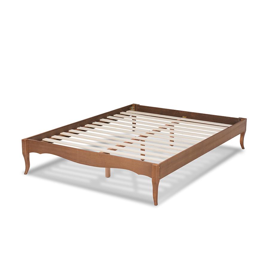 Baxton Studio Marieke Vintage French Inspired Ash Wanut Finished Queen Size Wood Bed Frame. Picture 4