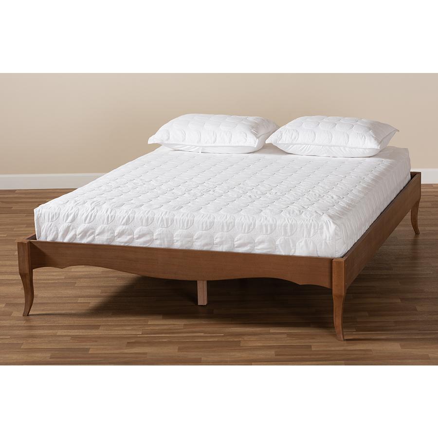 Baxton Studio Marieke Vintage French Inspired Ash Wanut Finished Queen Size Wood Bed Frame. Picture 7