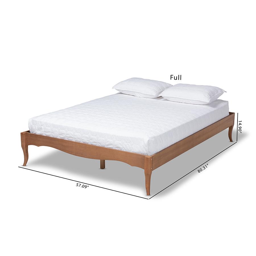 Baxton Studio Marieke Vintage French Inspired Ash Wanut Finished Queen Size Wood Bed Frame. Picture 8