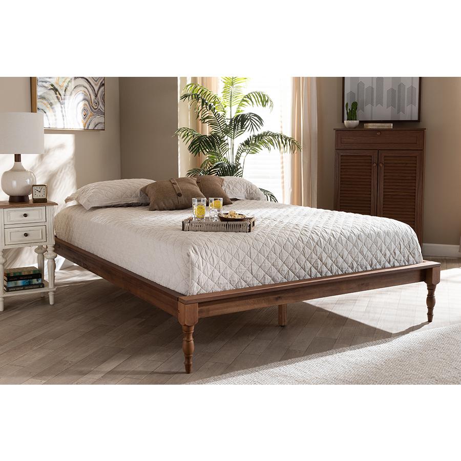 Baxton Studio Romy Vintage French Inspired Ash Wanut Finished Full Size Wood Bed Frame. Picture 11