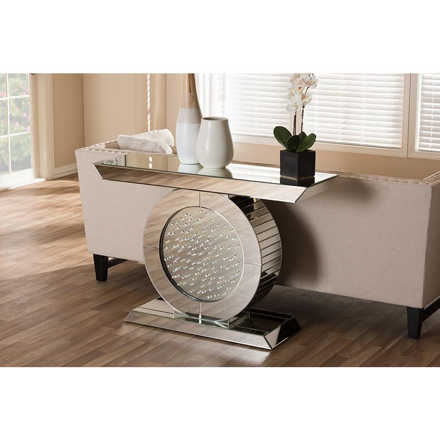 Baxton Studio Cagney Hollywood Regency Glamour Style Mirrored Console Table. Picture 13