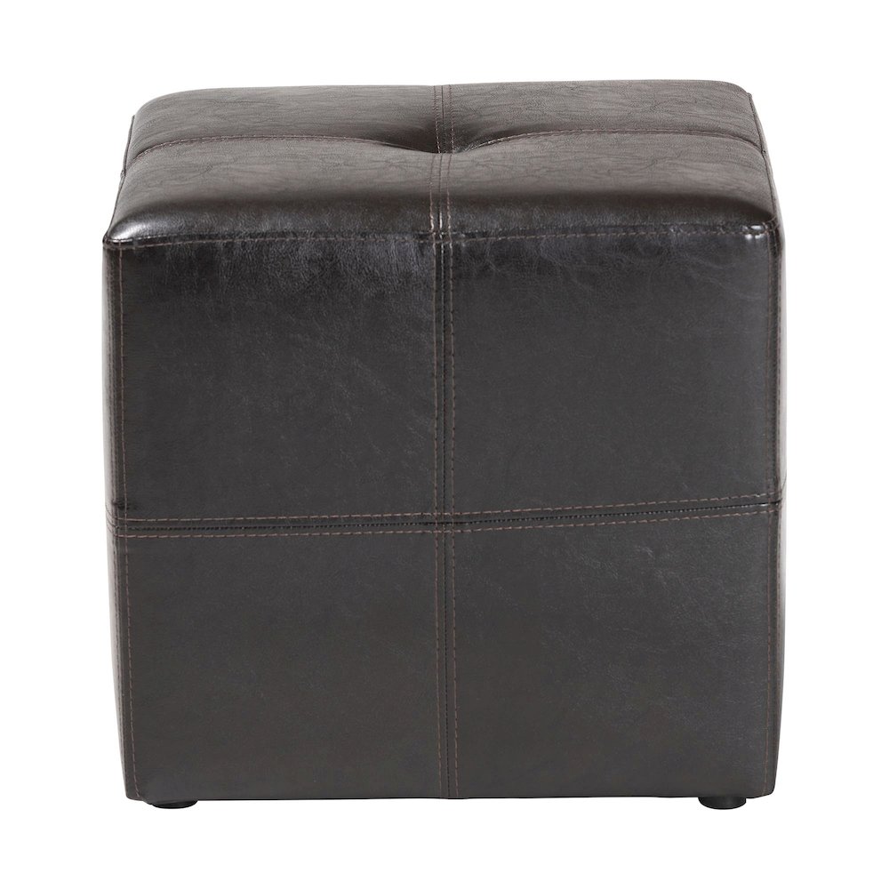 Baxton Studio Nox Dark Brown Ottoman. Picture 2