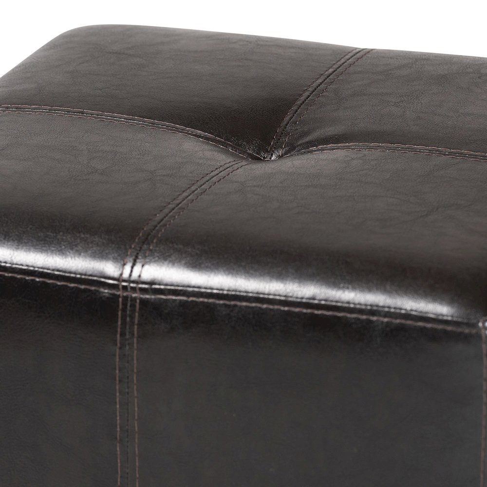 Baxton Studio Nox Dark Brown Ottoman. Picture 3