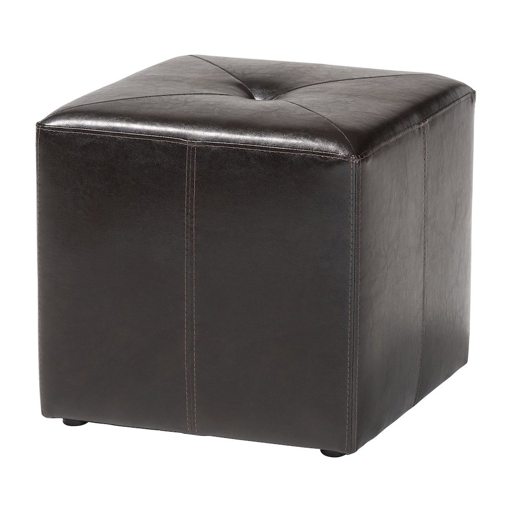 Baxton Studio Aric Bonded Leather Ottoman. Picture 1
