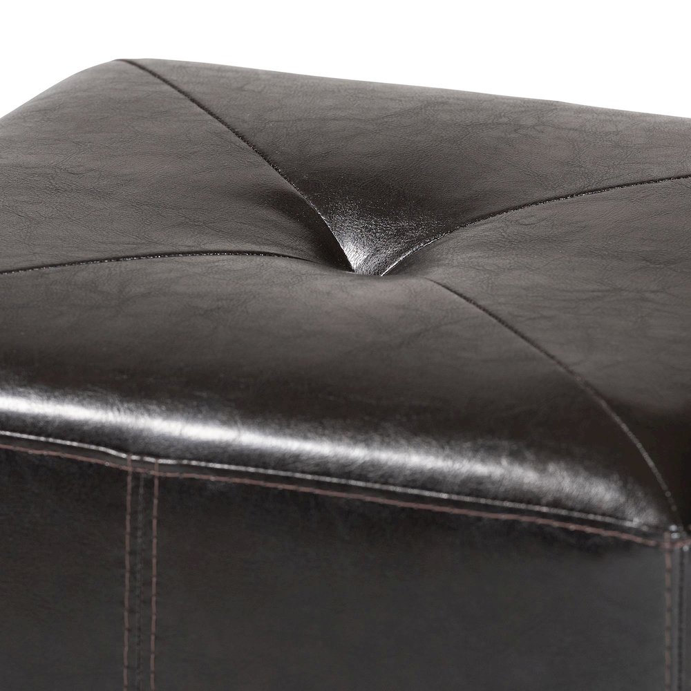Baxton Studio Aric Bonded Leather Ottoman. Picture 4