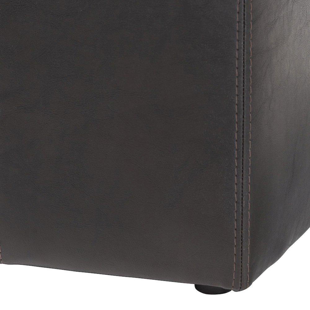 Baxton Studio Aric Bonded Leather Ottoman. Picture 5