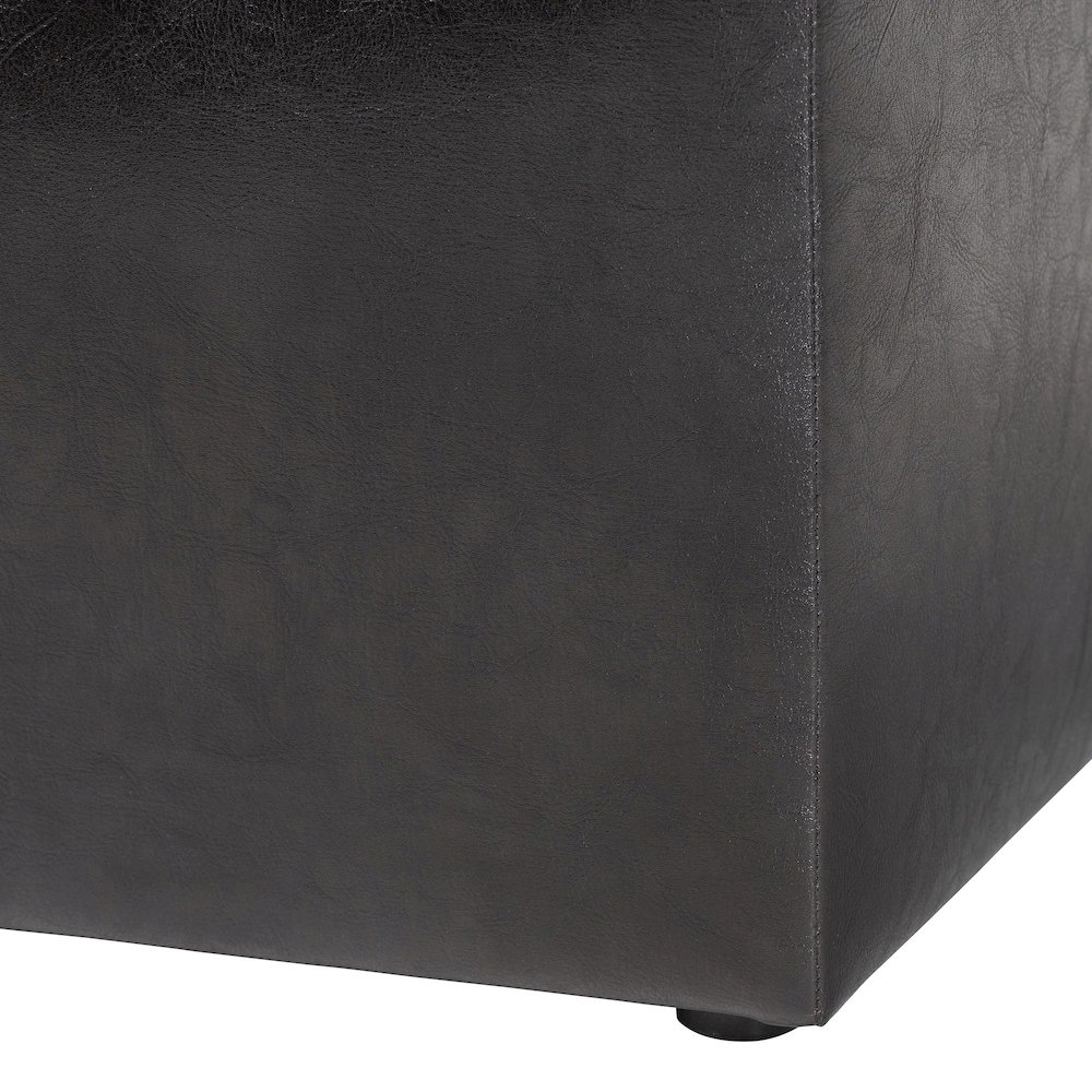 Baxton Studio Sydney Brown Modern Ottoman - Storage Ottoman. Picture 7