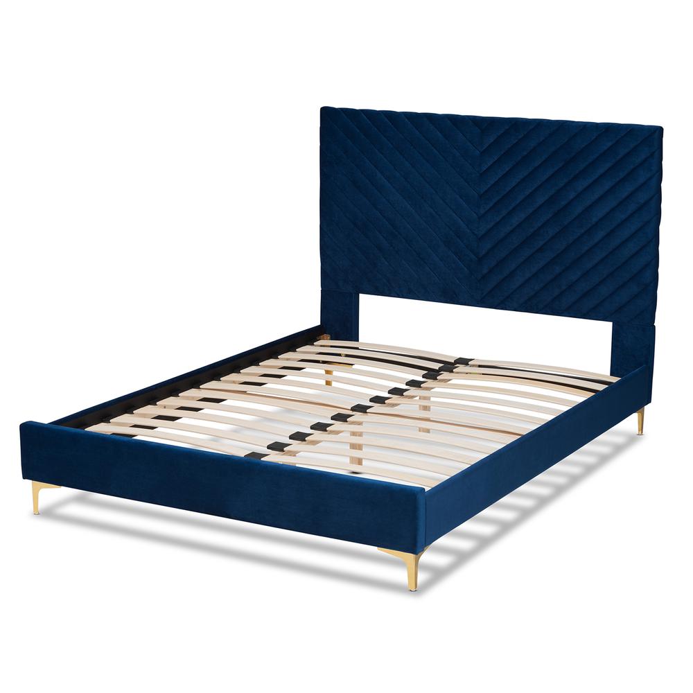 Gold Metal King Size Platform Bed. Picture 14