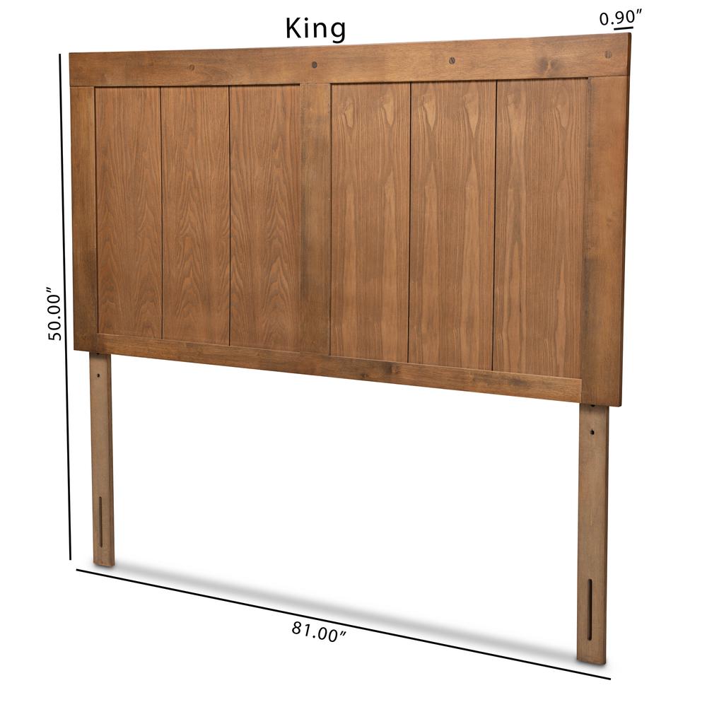 Transitional Ash Walnut Finished Wood Queen Size Headboard. Picture 15