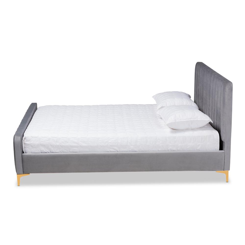 Gold Finished King Size Platform Bed. Picture 12